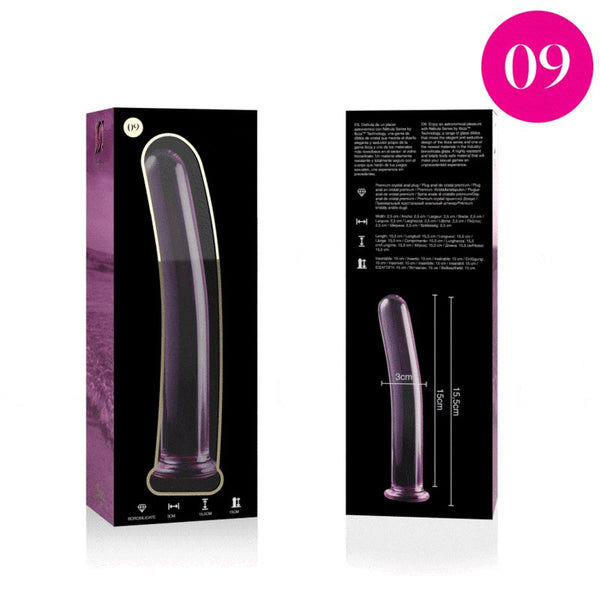 Nebula modelo 9 dildo cristal rosa 15.5 cm o 2.5 cm
