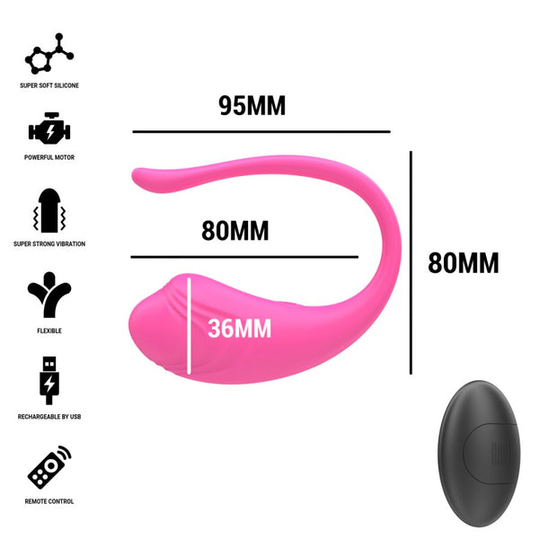 Olivia huevo vibrador rosa control remoto